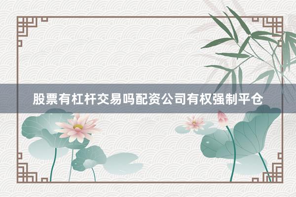 股票有杠杆交易吗配资公司有权强制平仓